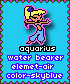 aquarius — water bearer, air, sky blue