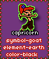 capricorn — goat, earth, black