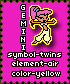 gemini — twins, air, yellow