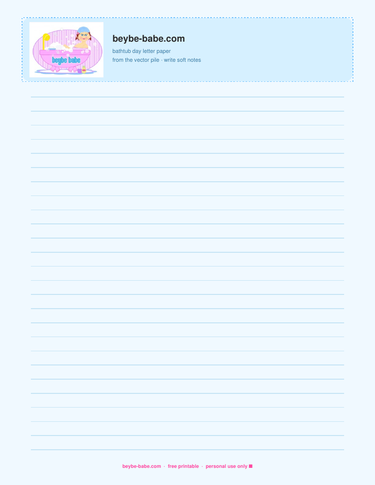 Bathtub day letter