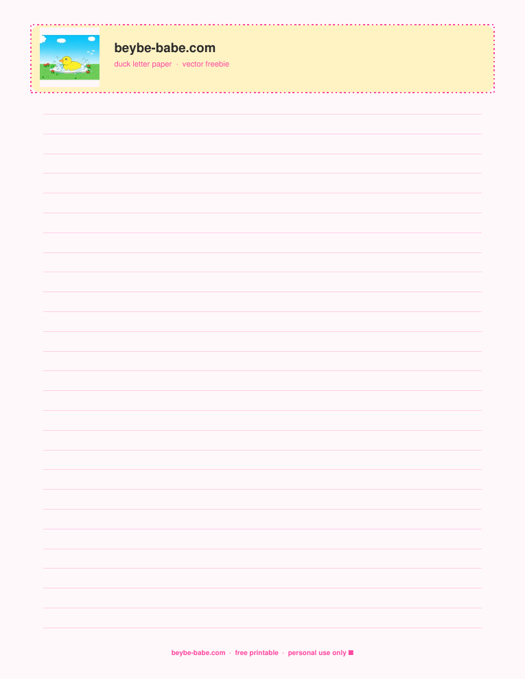 Duck letter paper
