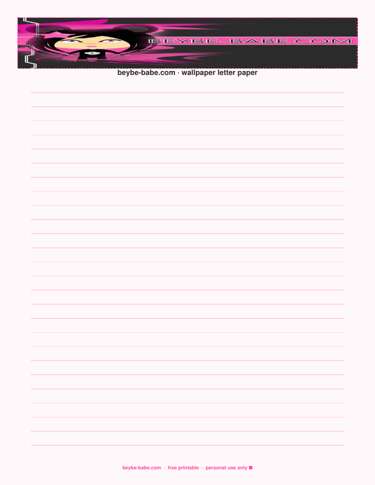 Wallpaper letter paper