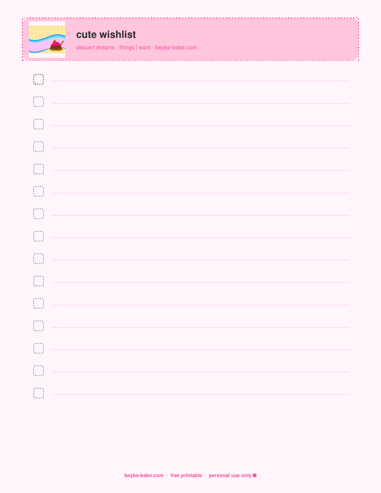 Cute wishlist
